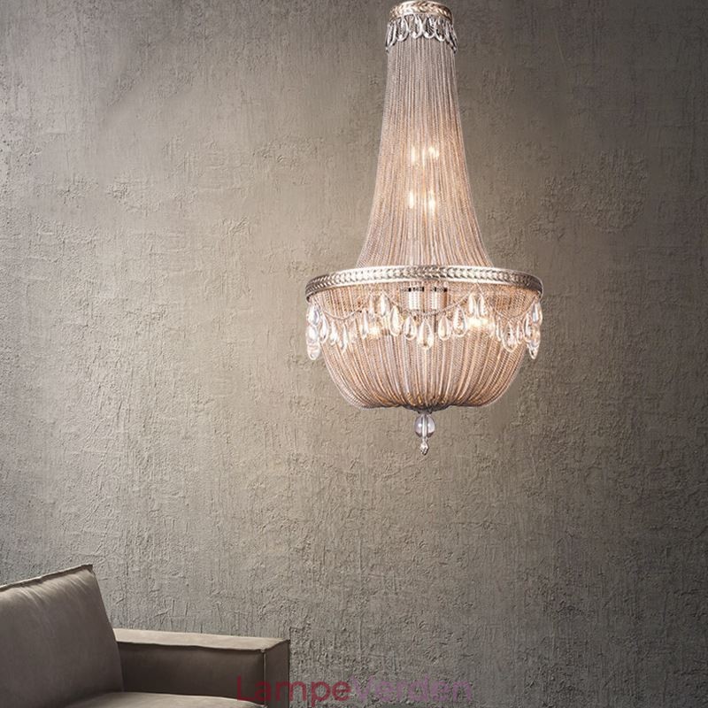 Kvast Pendel Retro American Duplex Aluminium Kæde Loftslampe