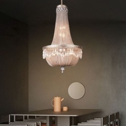 Kvast Pendel Retro American Duplex Aluminium Kæde Loftslampe