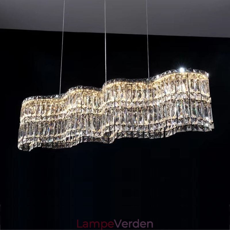 Lang Crystal Pendel Light Luksus Dekoration Loftslampe