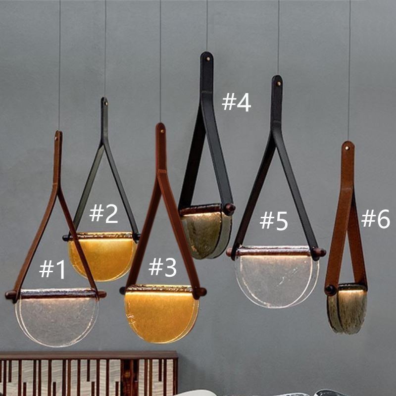 Pendel Moderne Minimalistisk Bælte Glas Loftslampe