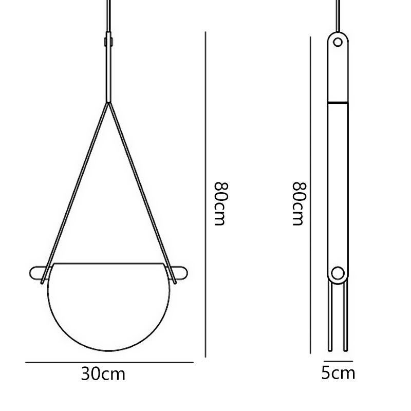 Pendel Moderne Minimalistisk Bælte Glas Loftslampe