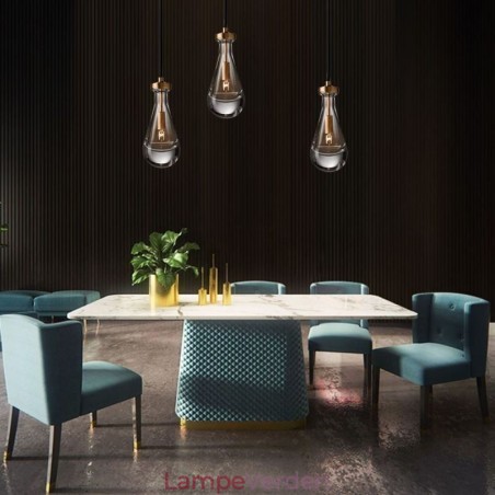 Vanddråbe pendel moderne minimalistisk kobber kunst loftslampe Vanddråbe pendel moderne minimalistisk kobber kunst loftslampe