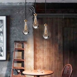 Vanddråbe pendel moderne minimalistisk kobber kunst loftslampe