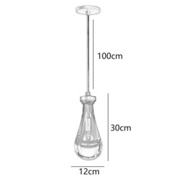 Vanddråbe pendel moderne minimalistisk kobber kunst loftslampe