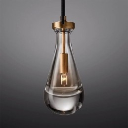 Vanddråbe pendel moderne minimalistisk kobber kunst loftslampe