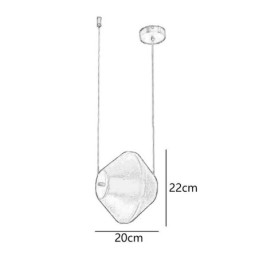 Pendel Moderne Enkelt Enkelt Glas Lille Loftslampe