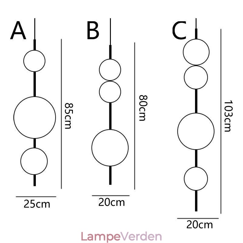 Pendel Moderne Minimalistisk Magic Beans Molecule Loftslampe