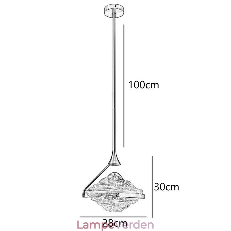 Pendel Moderne Minimalistisk Smedejern Lava Glas Loftslampe