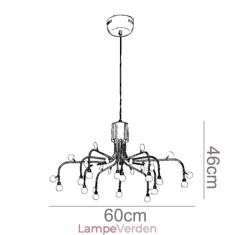 Pendel Nordic Creative Naturlig Hvid Loftslampe 14 Lys