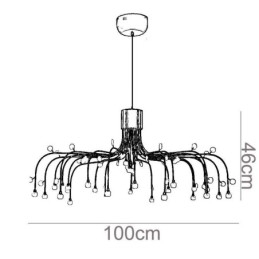 Pendel Nordic Creative Naturlig Hvid Loftslampe 30 Lys