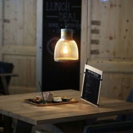 Sort Pendel Cement Grid Light Country Retro Loftslampe