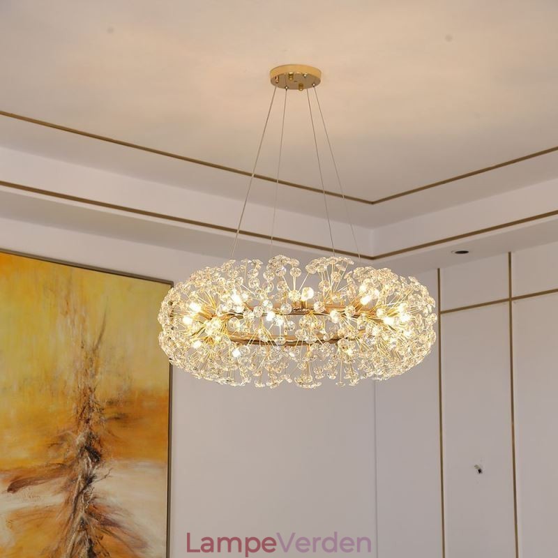 Pendel Moderne Minimalistisk Smedejern Cirkulær Solblomst Loftslampe