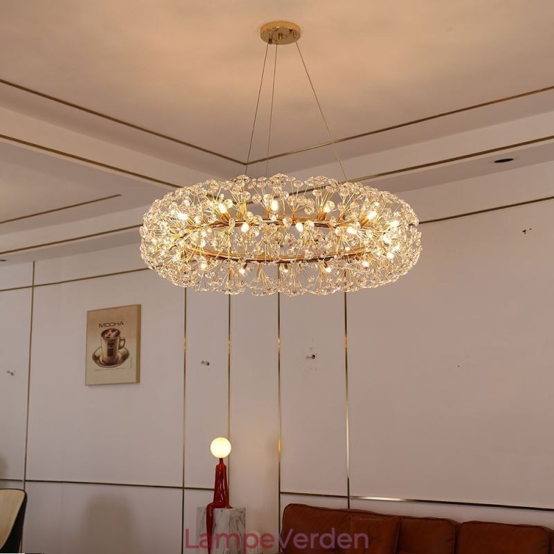 Pendel Moderne Minimalistisk Smedejern Cirkulær Solblomst Loftslampe