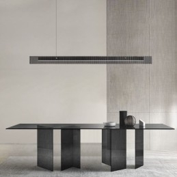 Pendel 100CM Glas Loftslampe Trinløs Dæmpbar Med Fjernbetjening