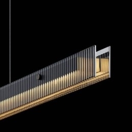 Pendel 100CM Glas Loftslampe Trinløs Dæmpbar Med Fjernbetjening