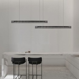 Pendel 100CM Glas Loftslampe Trinløs Dæmpbar Med Fjernbetjening