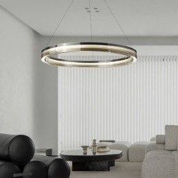 Pendel 60 80CM Cirkel Glas Loftslamper Trikromatisk dæmpning
