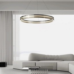 Pendel 60 80CM Cirkel Glas Loftslamper Trikromatisk dæmpning