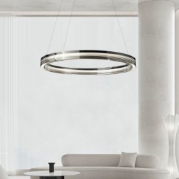 Pendel 60 80CM Cirkel Glas Loftslamper Trikromatisk dæmpning