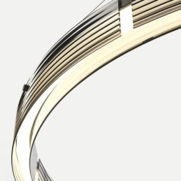 Pendel 60 80CM Cirkel Glas Loftslamper Trikromatisk dæmpning