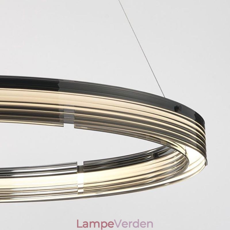 Pendel 60 80CM Cirkel Glas Loftslamper Trikromatisk dæmpning