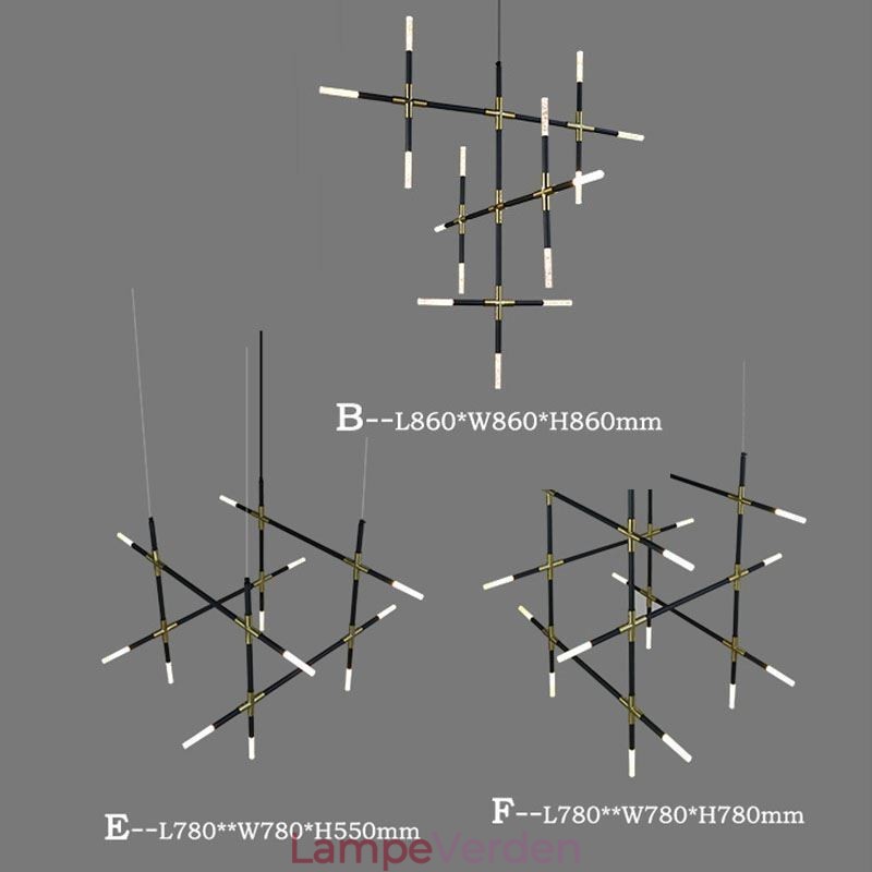 Pendel Splejsning Varm Hvid Kreativ Loftslampe DIY Kombinationslampe