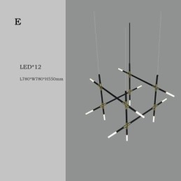 Pendel Splejsning Varm Hvid Kreativ Loftslampe DIY Kombinationslampe
