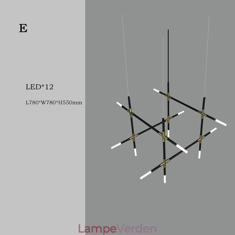 Pendel Splejsning Varm Hvid Kreativ Loftslampe DIY Kombinationslampe