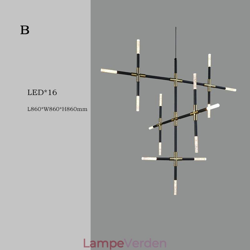 Pendel Splejsning Varm Hvid Kreativ Loftslampe DIY Kombinationslampe