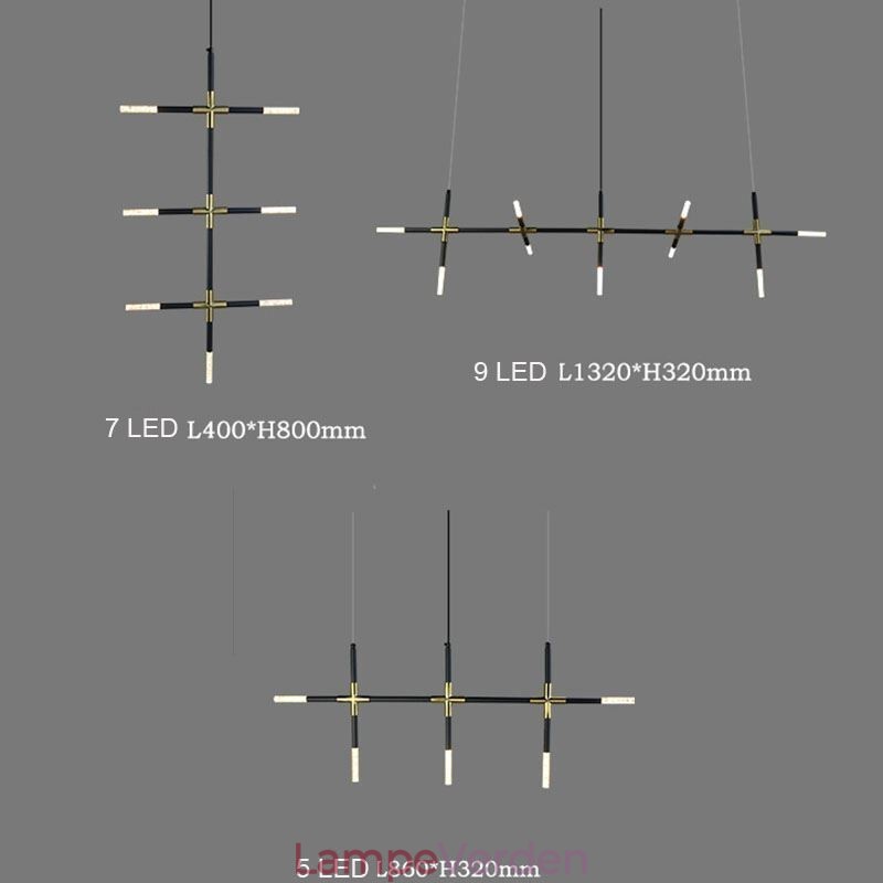 Enkel pendantlampe Kreativ splejsning Varm hvidt loftslys DIY-kombinationslampe