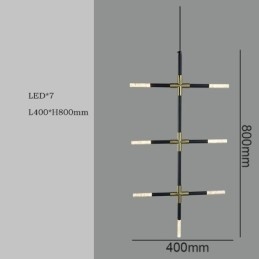 Enkel pendantlampe Kreativ splejsning Varm hvidt loftslys DIY-kombinationslampe