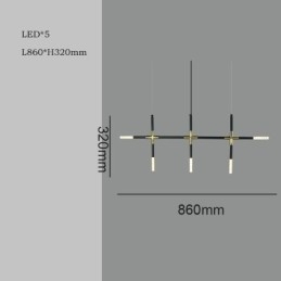 Enkel pendantlampe Kreativ splejsning Varm hvidt loftslys DIY-kombinationslampe
