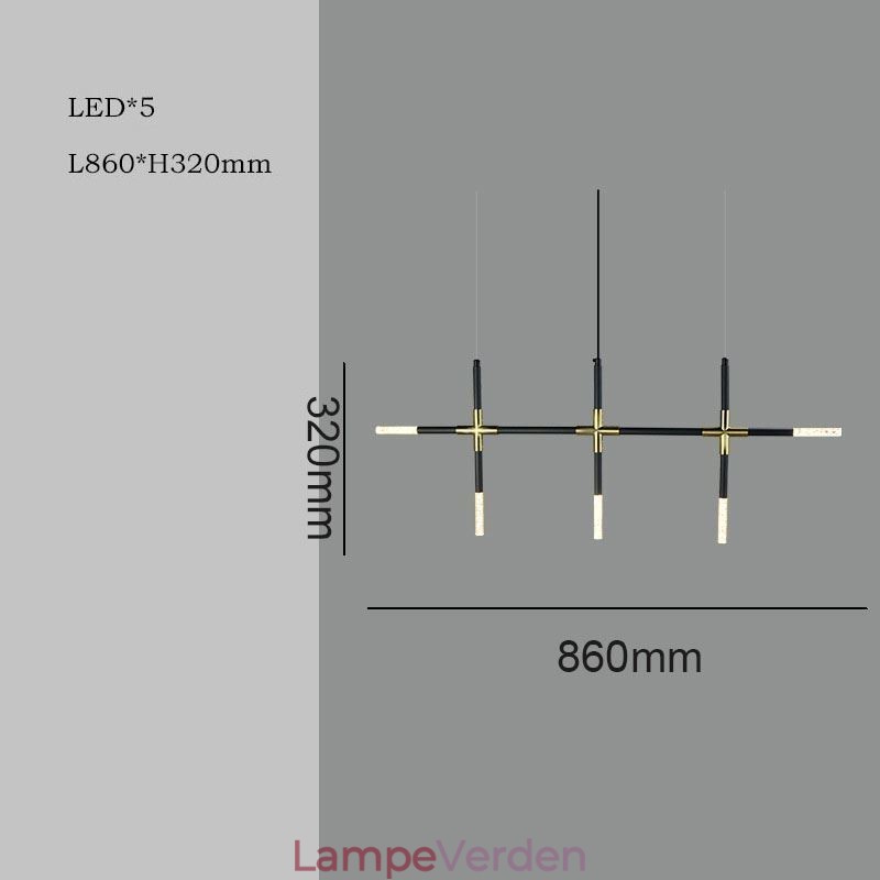 Enkel pendantlampe Kreativ splejsning Varm hvidt loftslys DIY-kombinationslampe