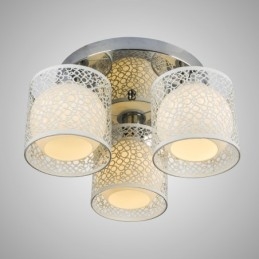 Tre lys loftsglaskuppel Light Flush Mount
