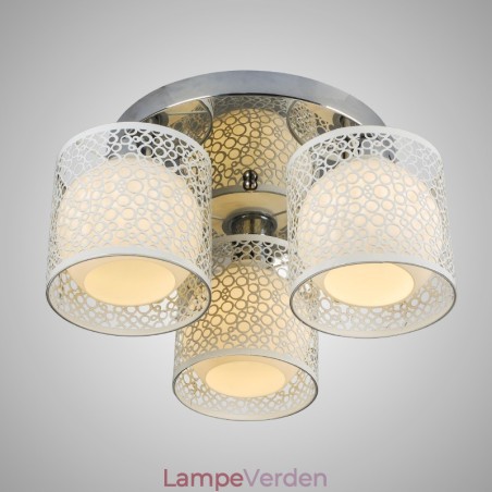 Tre lys loftsglaskuppel Light Flush Mount