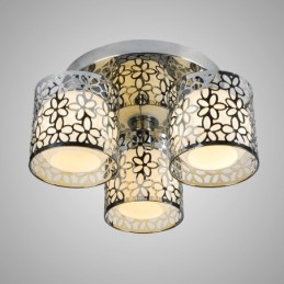 Tre lys loftsglaskuppel Light Flush Mount