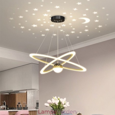 Pendel lys smedejern akryl stjernehimmel ring loft lys Pendel lys smedejern akryl stjernehimmel ring loft lys