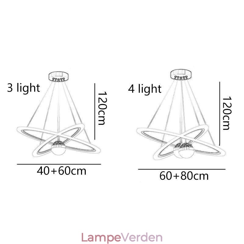Pendel lys smedejern akryl stjernehimmel ring loft lys