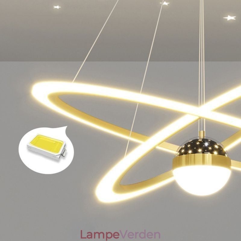 Pendel lys smedejern akryl stjernehimmel ring loft lys