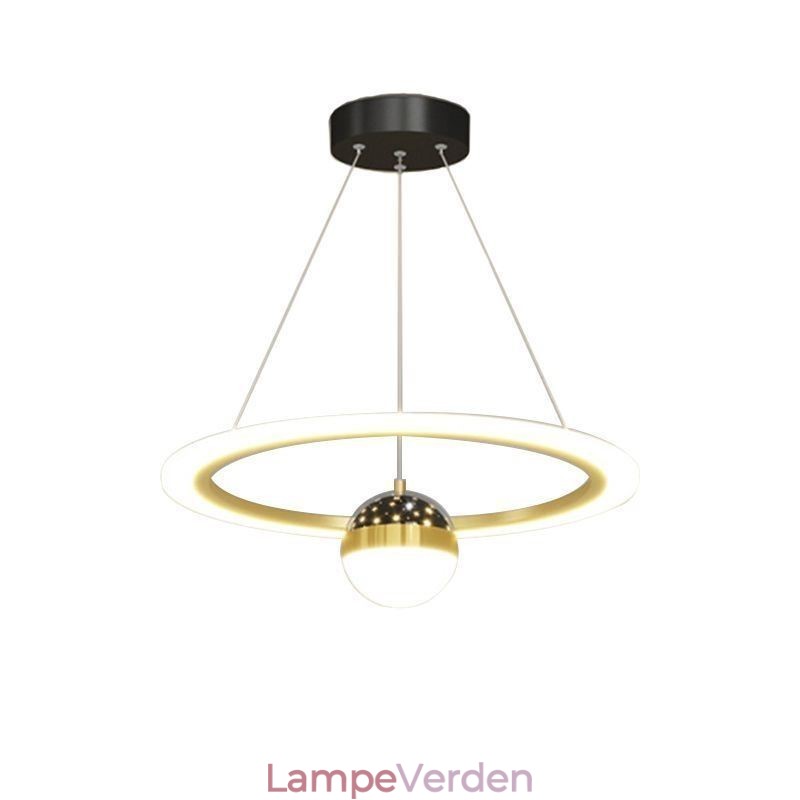 Pendel Minimalistisk Smedejern Akryl Star Ring Loftslampe