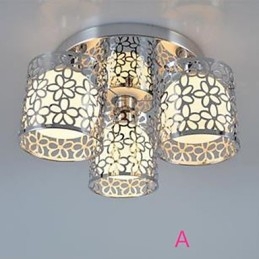 Tre lys loftsglaskuppel Light Flush Mount