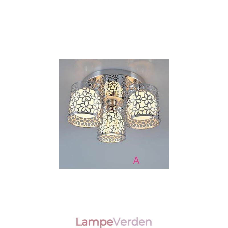 Tre lys loftsglaskuppel Light Flush Mount