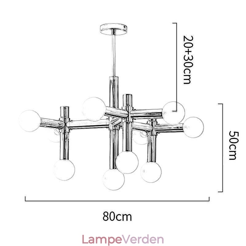 Simple Pendel Light Smedejern Magic Beans Molecule Loftslampe