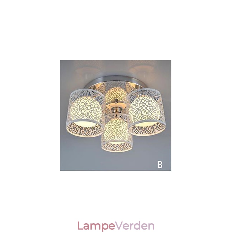 Tre lys loftsglaskuppel Light Flush Mount