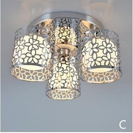 Tre lys loftsglaskuppel Light Flush Mount