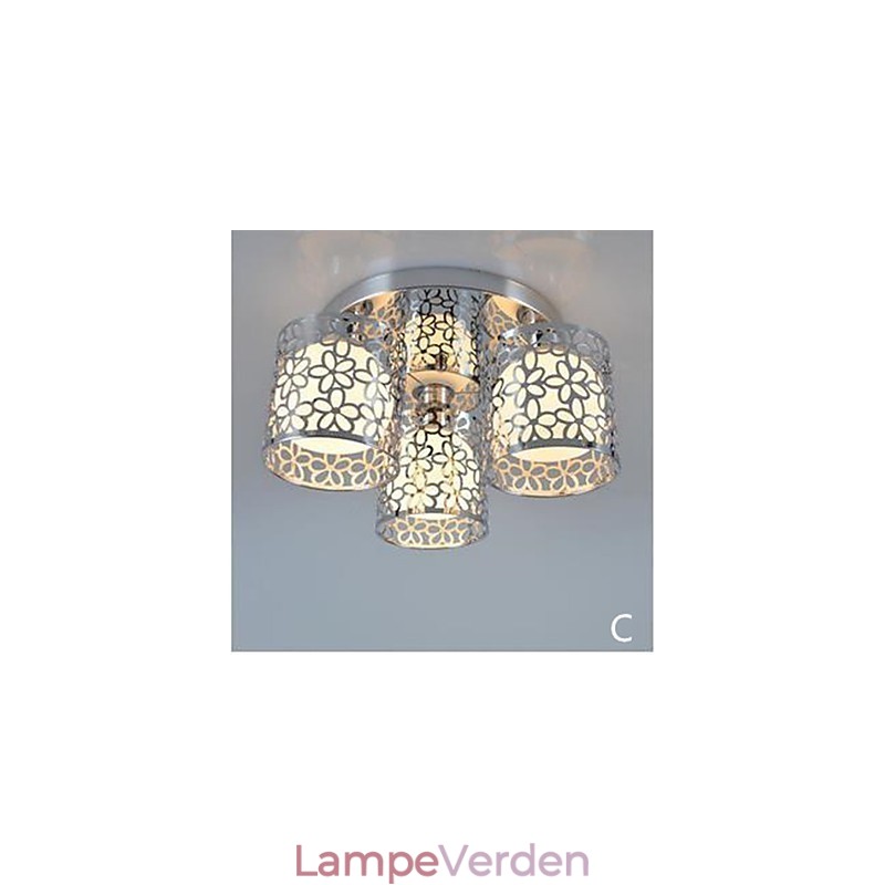 Tre lys loftsglaskuppel Light Flush Mount