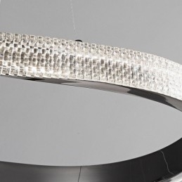 Pendel lys smedejern akryl ring dobbelt cirkel loftslampe