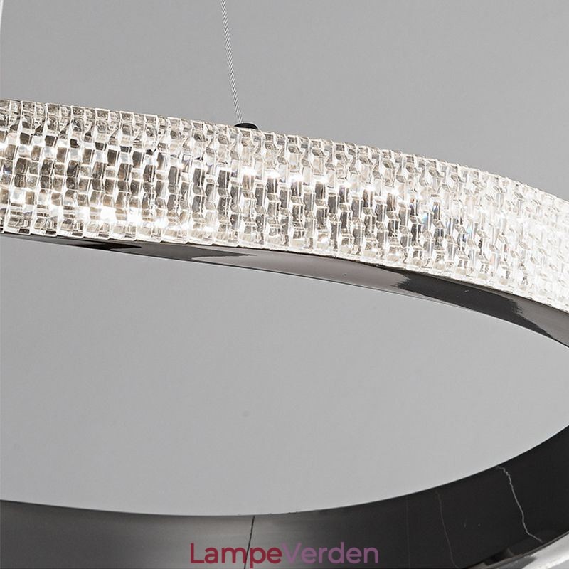 Pendel lys smedejern akryl ring enkelt cirkel loftslampe