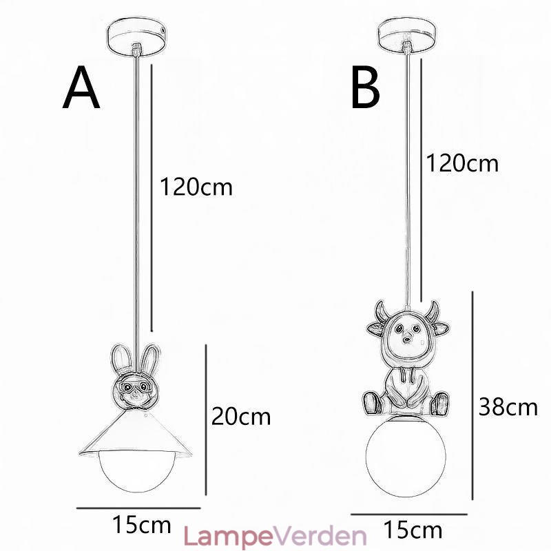 Pendel Moderne Minimalistisk G9 Smedejern Rabbit Calf Resin Loftslampe