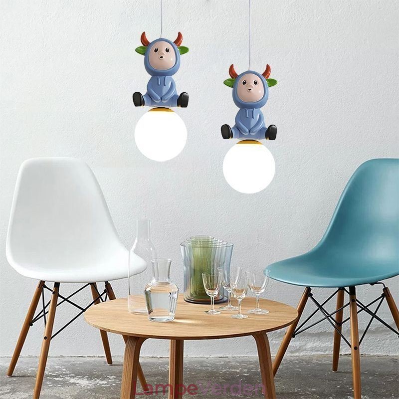 Pendel Moderne Minimalistisk G9 Smedejern Rabbit Calf Resin Loftslampe